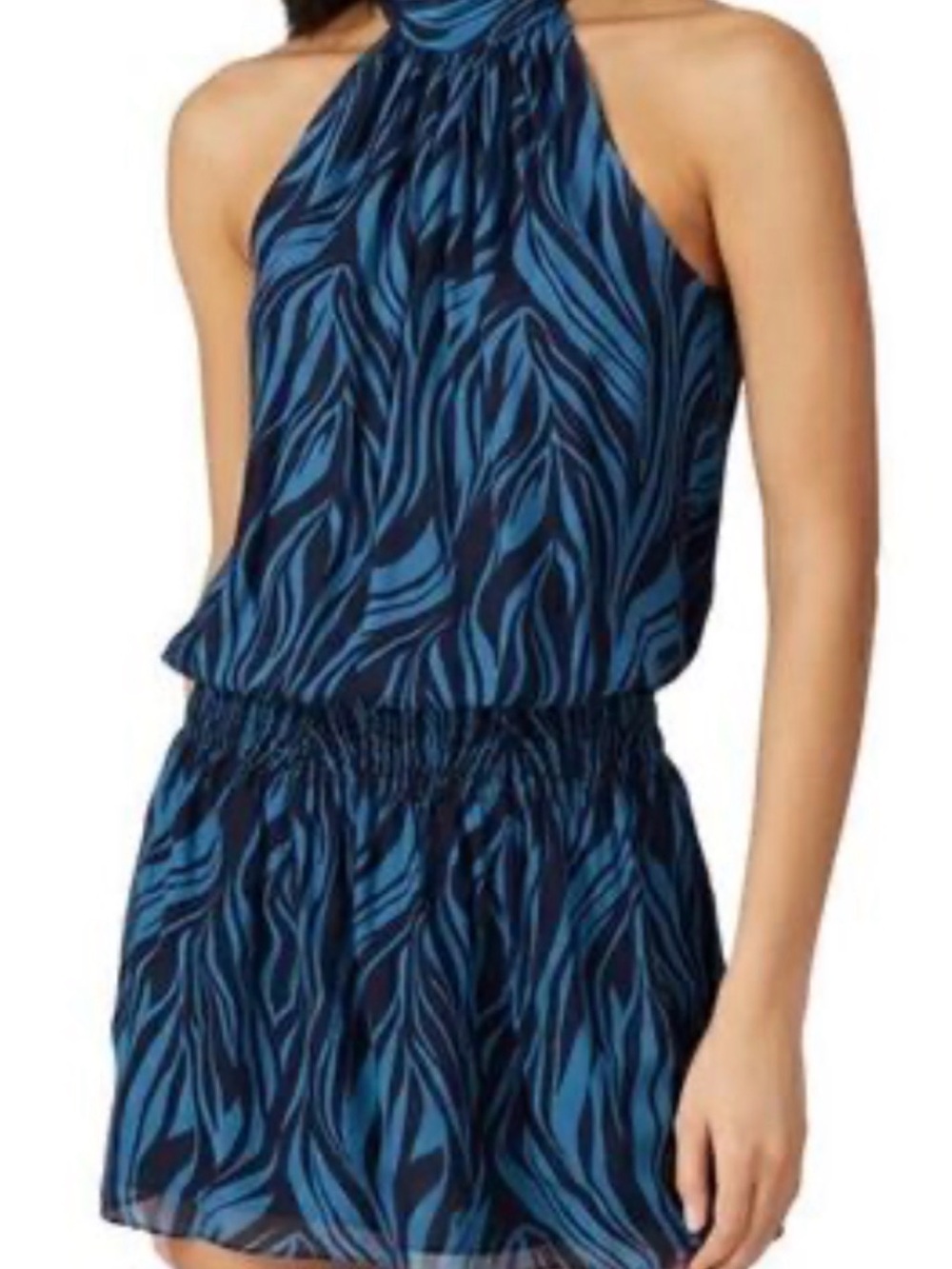 RAMY Brook 
Blue Patterned Halter Mini Dress - Picture 7 of 7